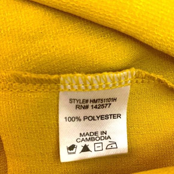 ☀️HOST PICK!☀️Haute Monde Yellow Flutter Sleeve Blouse - Picture 6 of 6